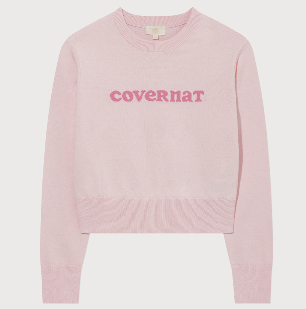 【品牌清貨SALE】 【現貨】【COVERNAT】Women's Cooper Logo Round Neck Knit (Navy/Heather gray/Light pink/Ivory)