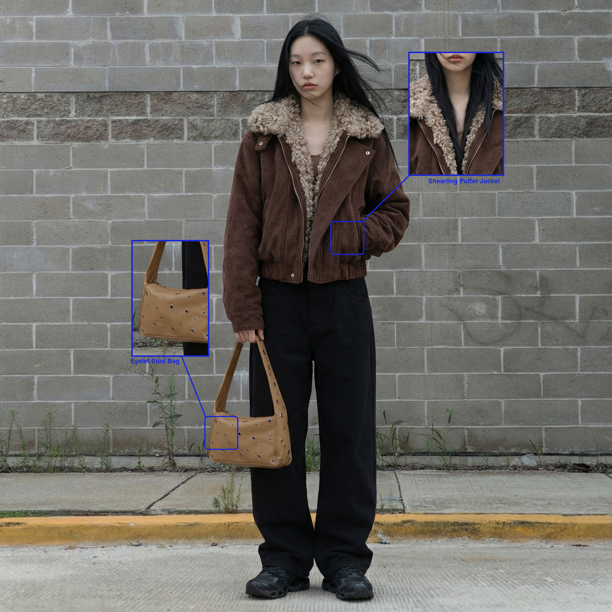 蓬鬆毛領加厚外套(in stock)