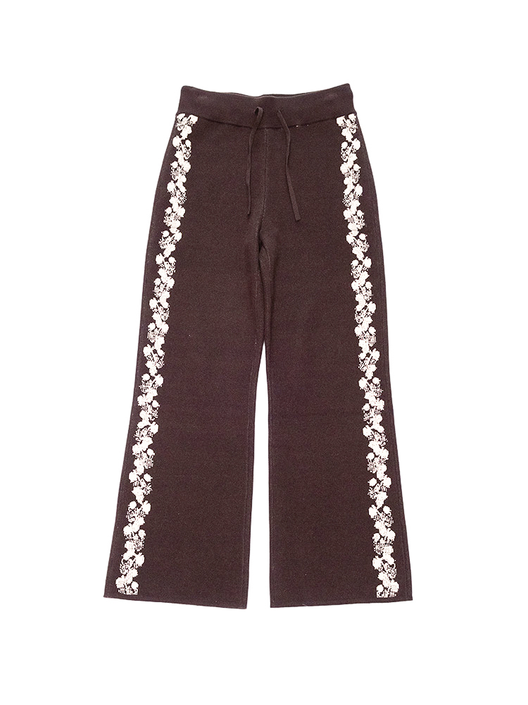 Knit Baby Calf Brown Track Pants