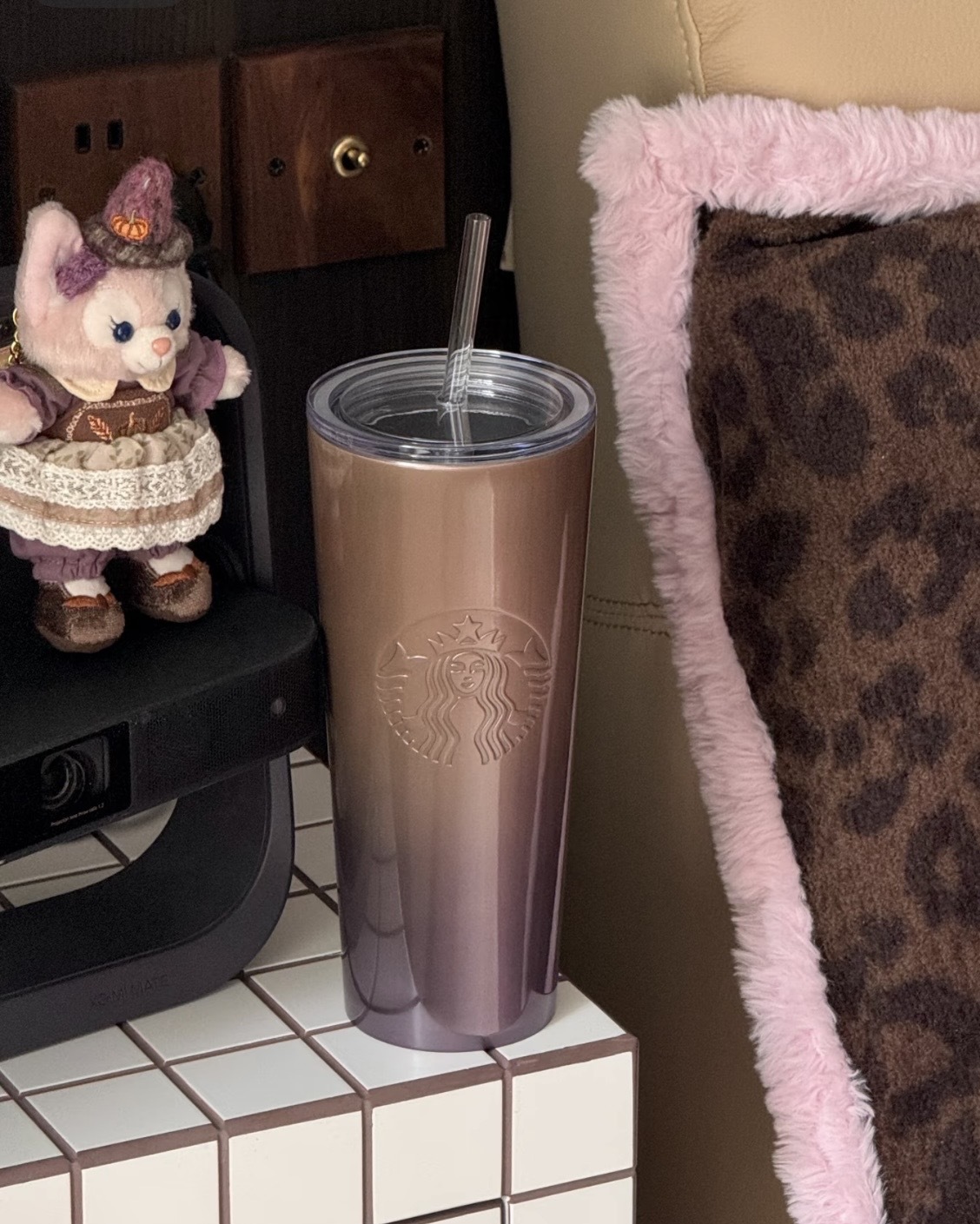STARBUCKS 星巴克 貓眼漸變 紫色 粉紫 粉金 不鏽鋼吸管杯 隨身杯 水杯 / 預購