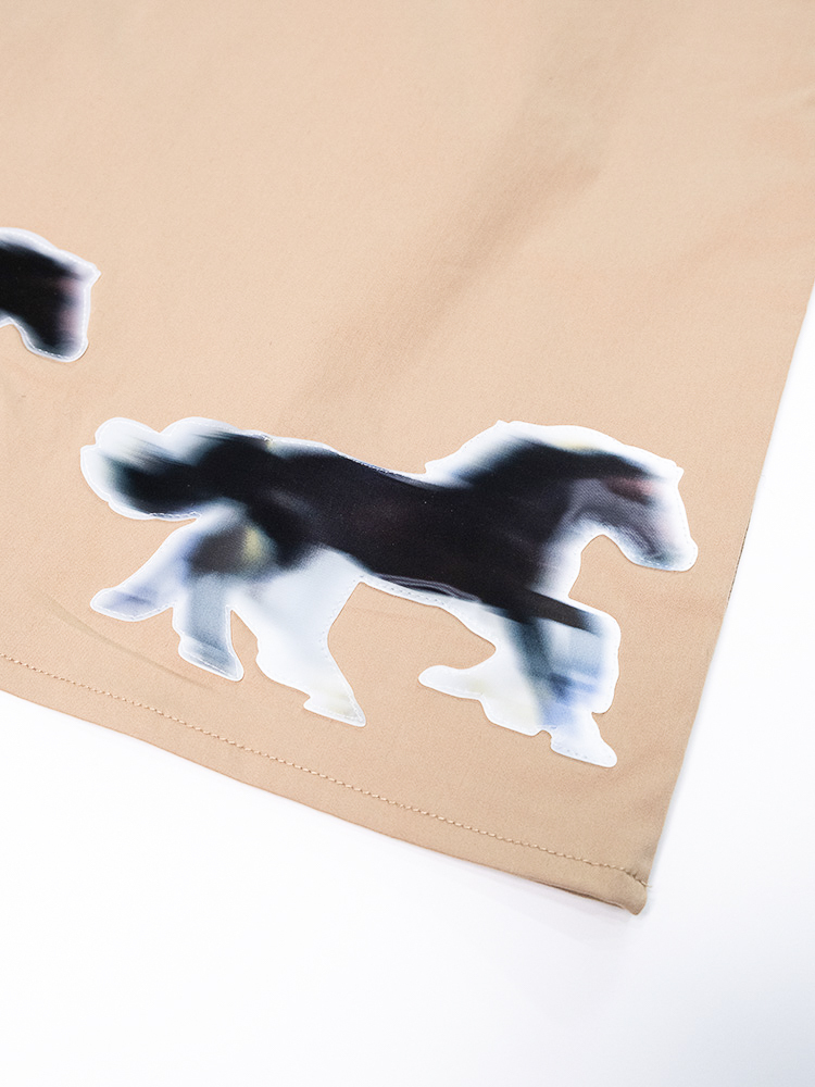 Lenticular Running Horses Midi Skirt