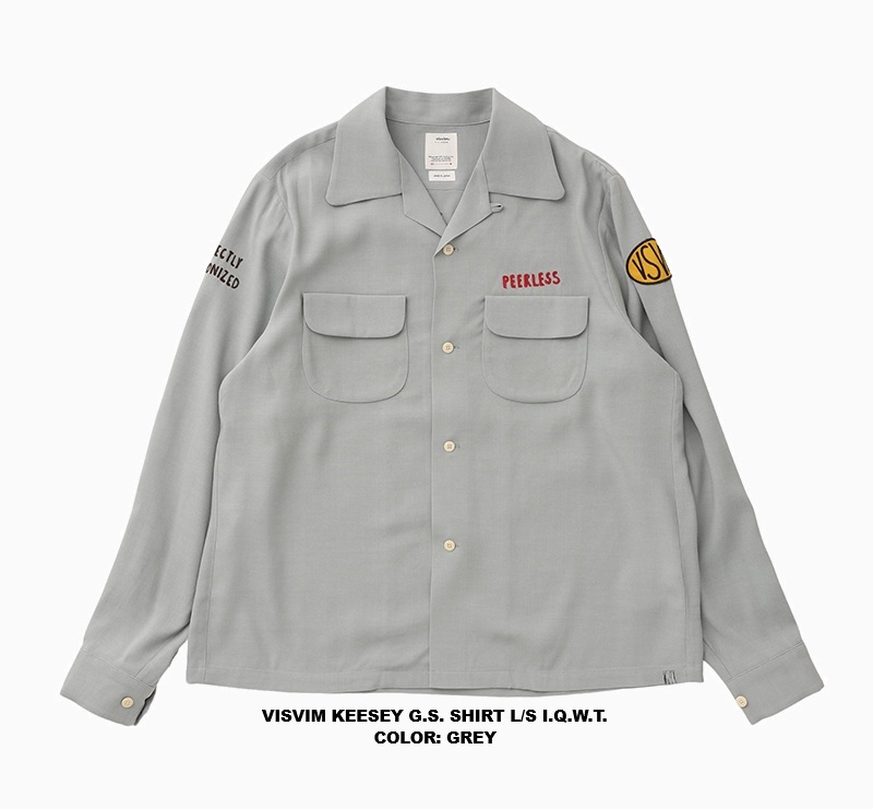 LAST PCS: VISVIM KEESEY G.S. SHIRT L/S I.Q.W.T - GREY PRE ORDER ITEM (預訂中)