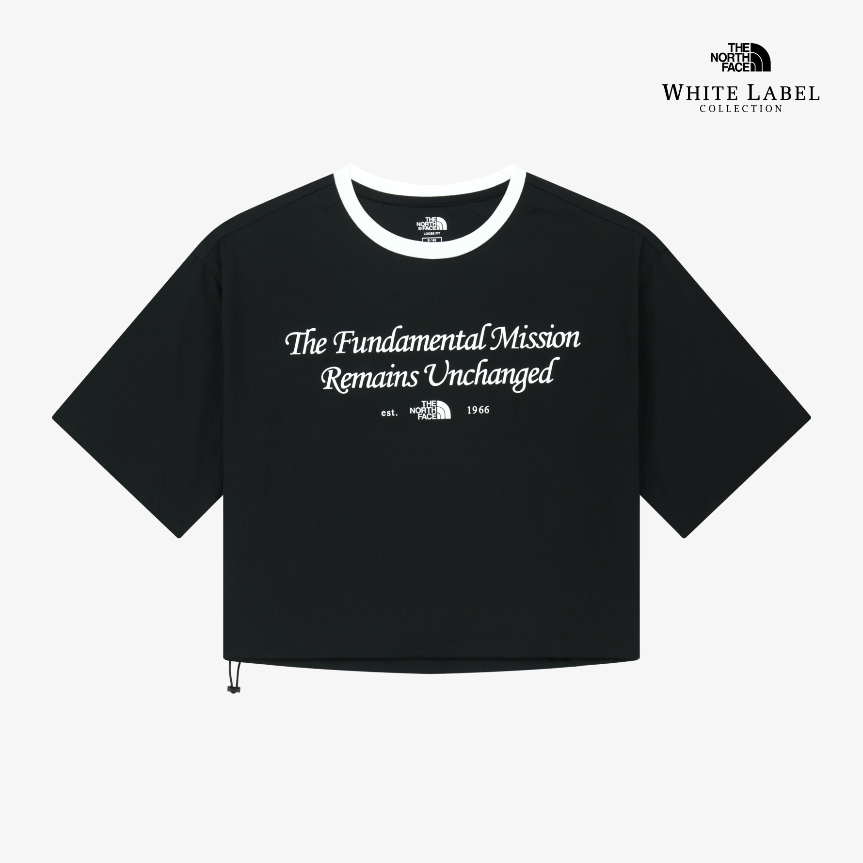 【OWN】The North Face 夏季 短袖 上衣 短版 涼感 防潑水 抽繩 圓領 縮口 女款 白標 黑色 深藍 NT7UR37J NT7UR37K