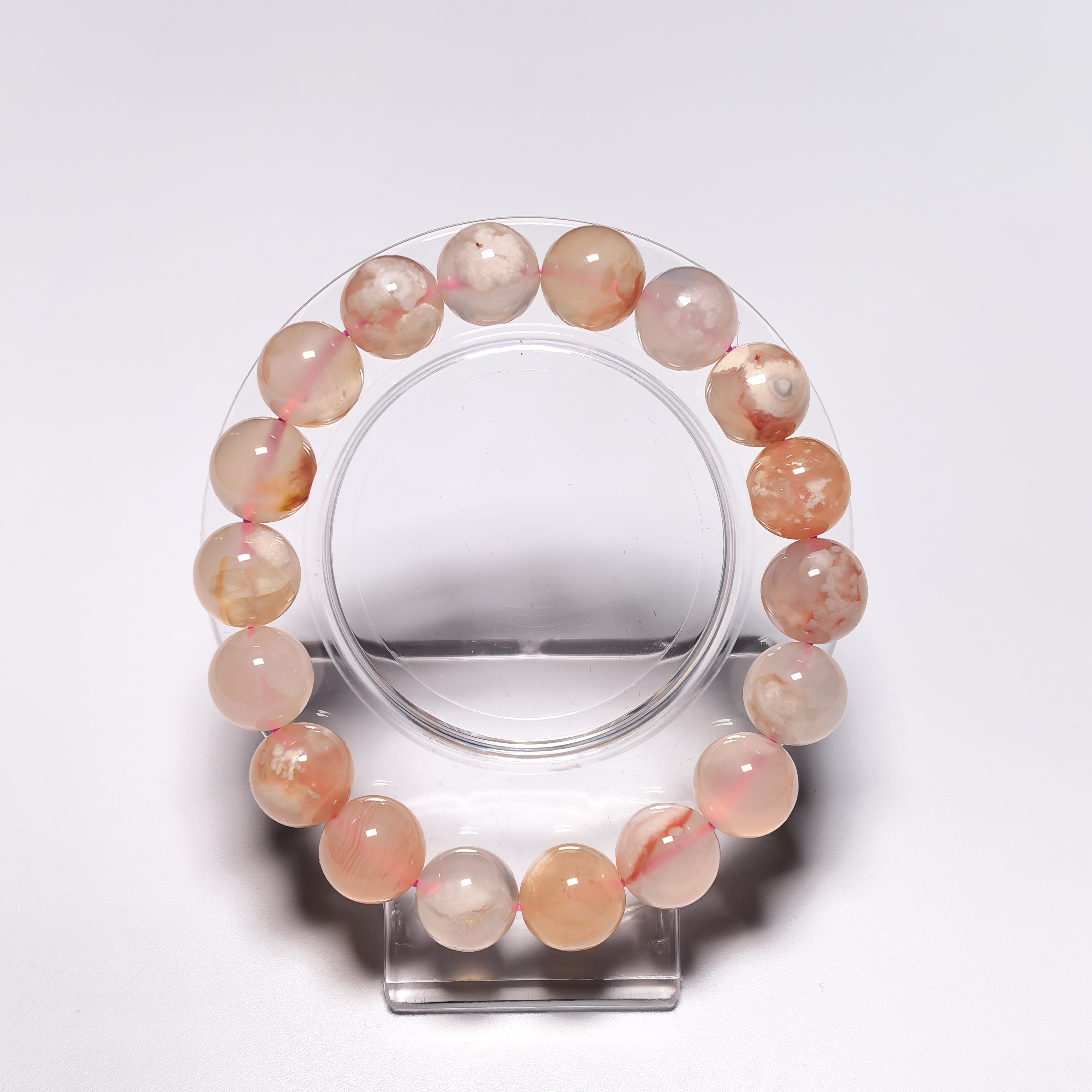 櫻花瑪瑙手串11m+