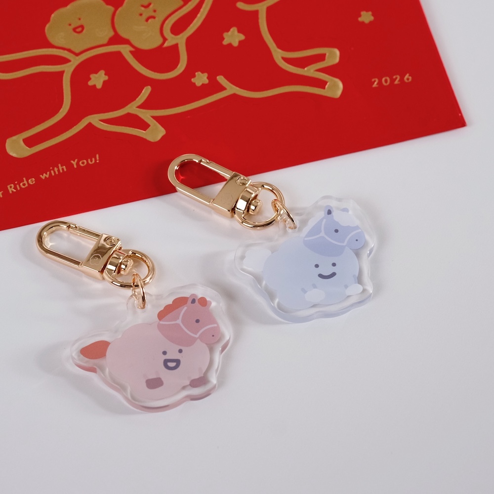 轉運小馬  壓克力吊飾 35mm