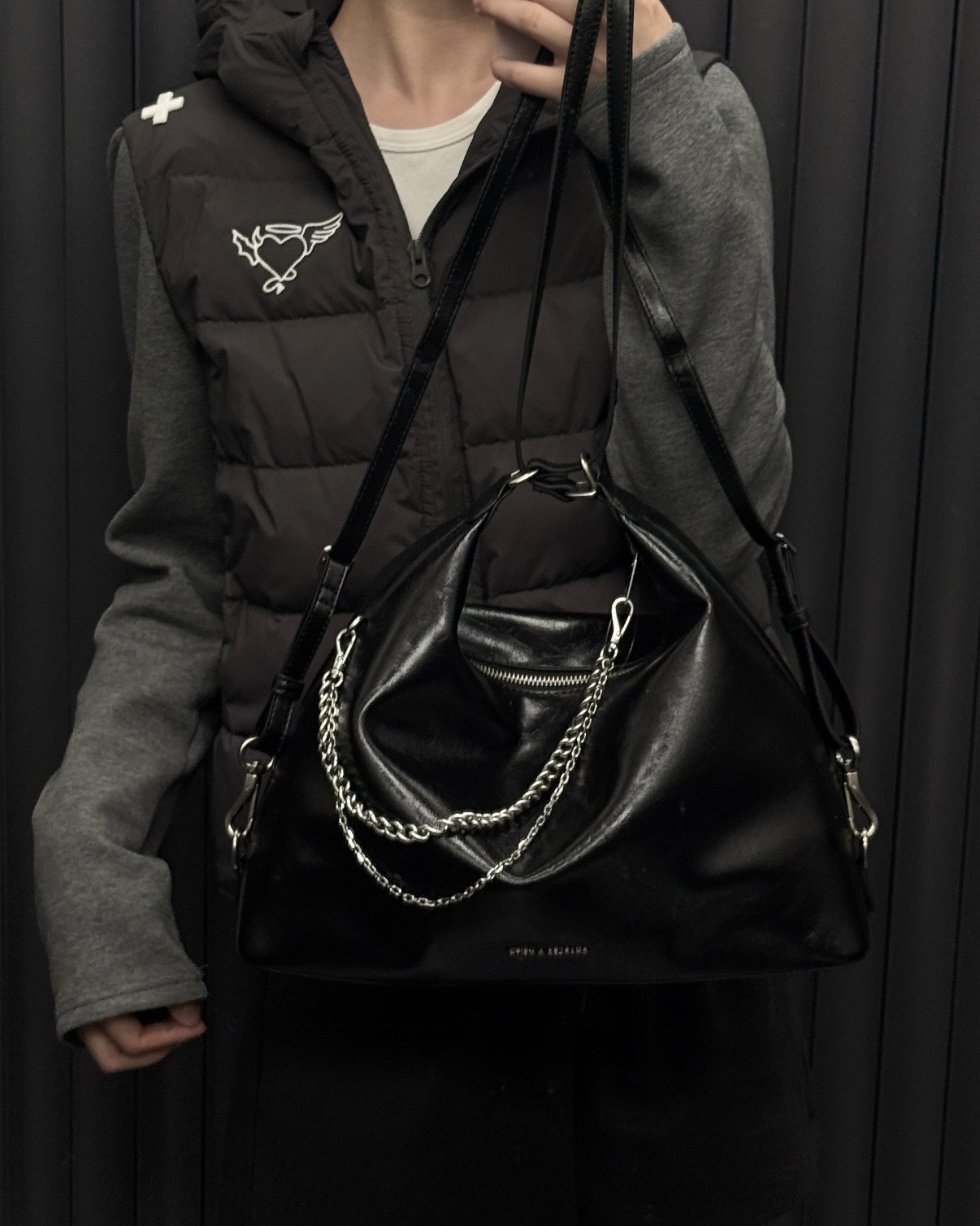 Charles & Keith Atwood Chain Hobo Bag 三合一 大容量 鏈條托特包 單肩包 雙肩包 手提包 小CK / 預購