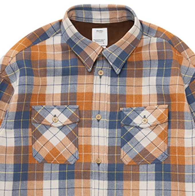 LAST PCS: VISVIM LUMBER CHECK L/S - ORANGE SIZE 5 PRE ORDER ITEM (預訂中)