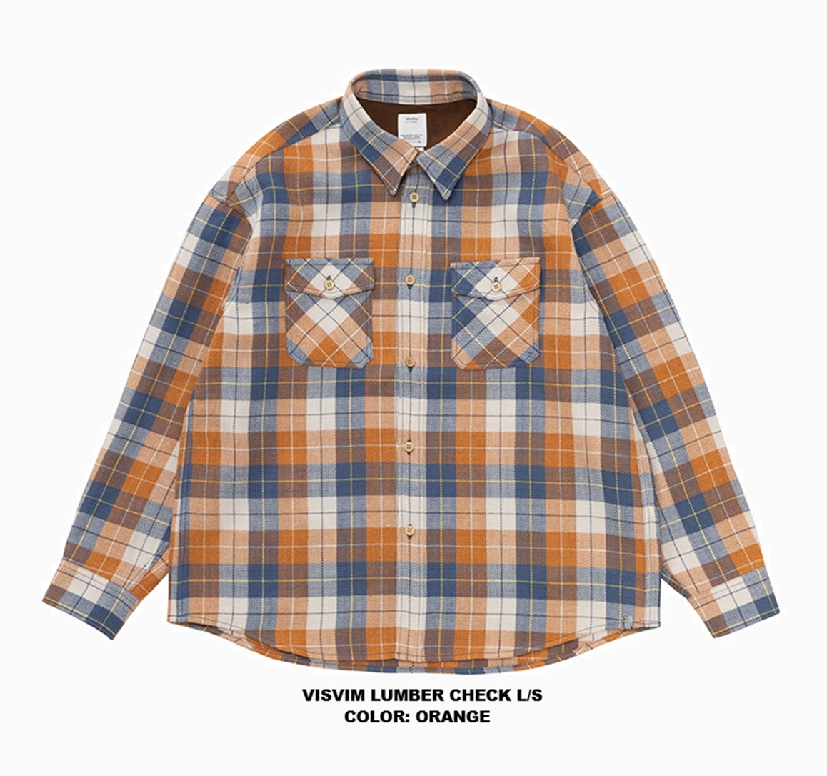 LAST PCS: VISVIM LUMBER CHECK L/S - ORANGE SIZE 5 PRE ORDER ITEM (預訂中)