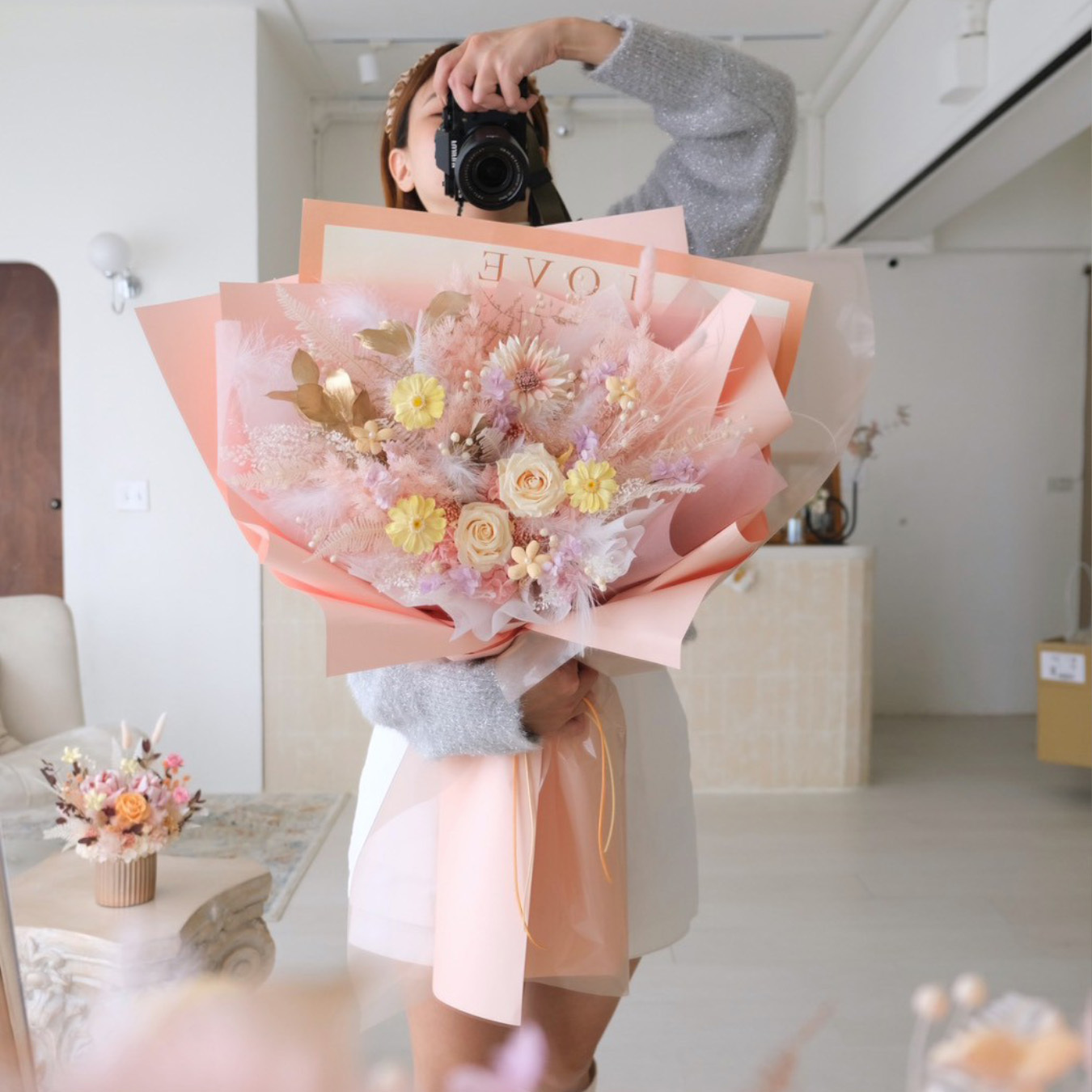 光的溫度 陪伴的光 / 永生花束