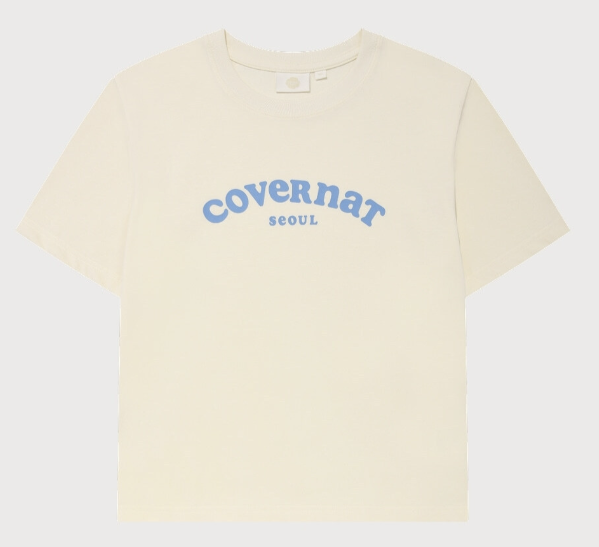【品牌清貨SALE】 【現貨】【COVERNAT】Women's Cooper Logo Seoul T-Shirt (Gray/Black/White/Cream/Pink)
