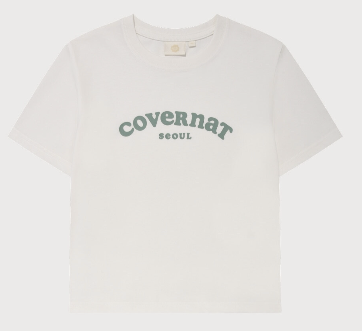 【品牌清貨SALE】 【現貨】【COVERNAT】Women's Cooper Logo Seoul T-Shirt (Gray/Black/White/Cream/Pink)