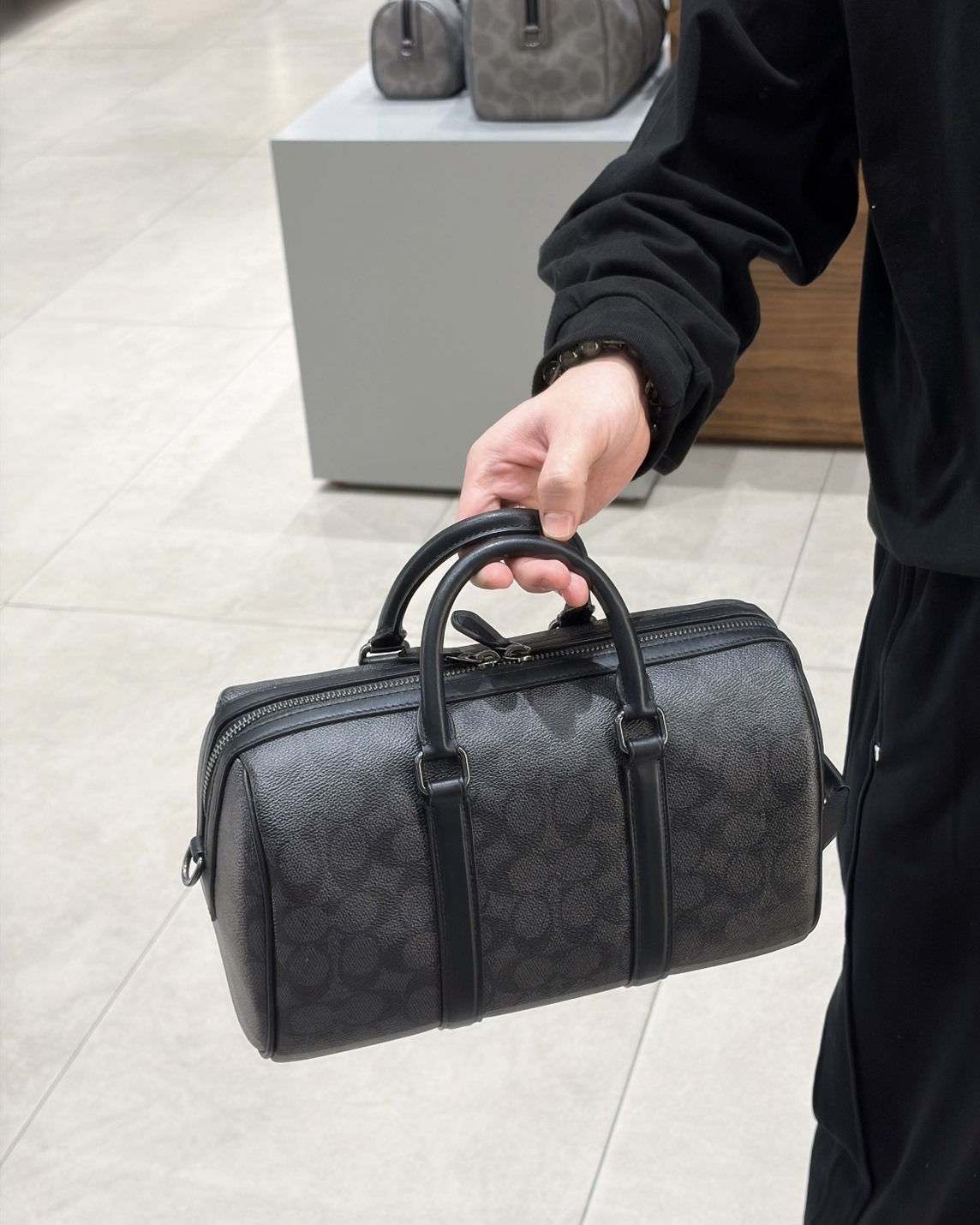 <比OUTLET還扯>COACH Venturer 27 老錢風 牛皮革 波士頓 碳黑