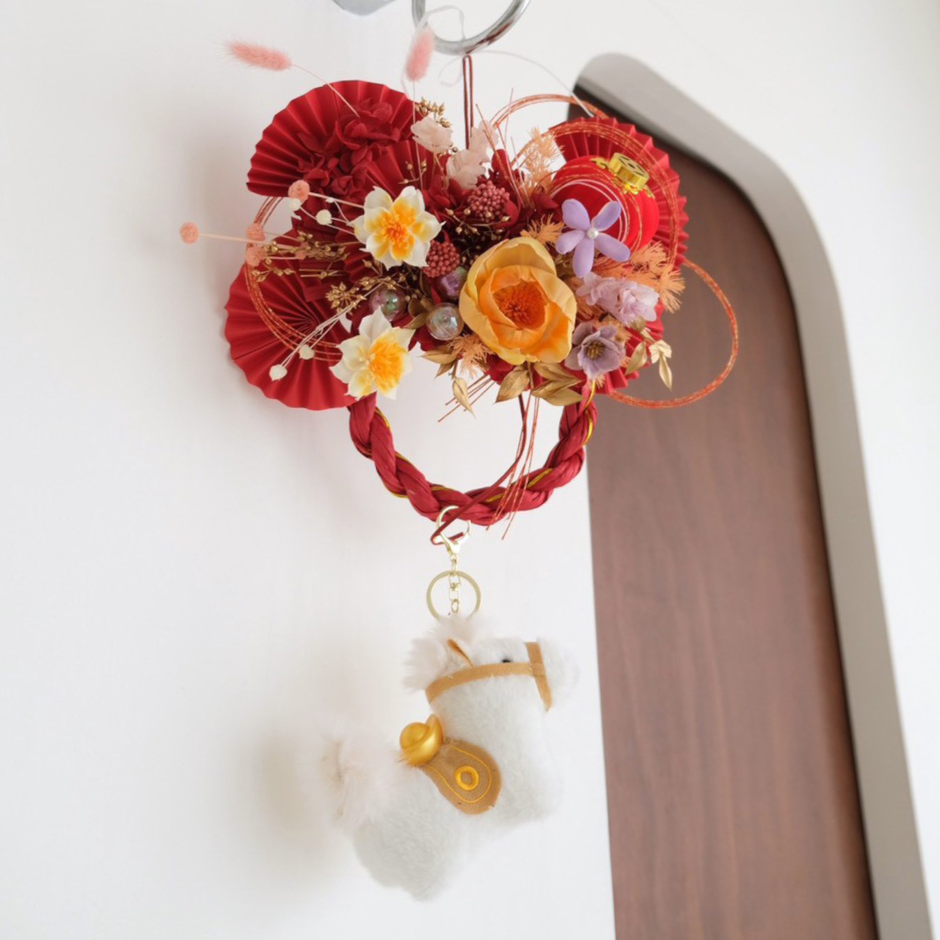 送錢小馬永生花吊飾