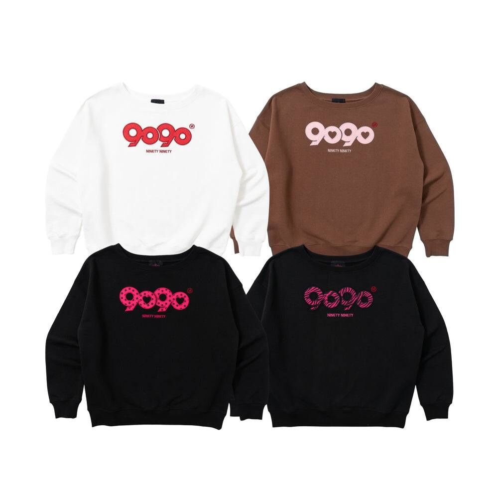 【9090 girl】0207 發售 OG Logo Valentine Off-Shoulder Sweat