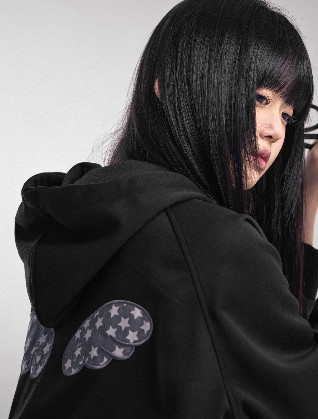 LOOXP 翅膀連帽外套 棉外套 連帽外套 休閒外套 套裝