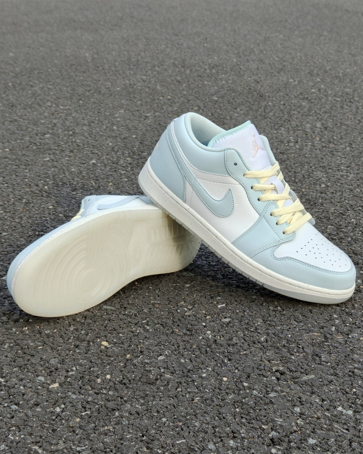 NIKE AIR JORDAN 1 LOW SE 冰川藍白 AJ1 皮革 復古 休閒鞋 男鞋