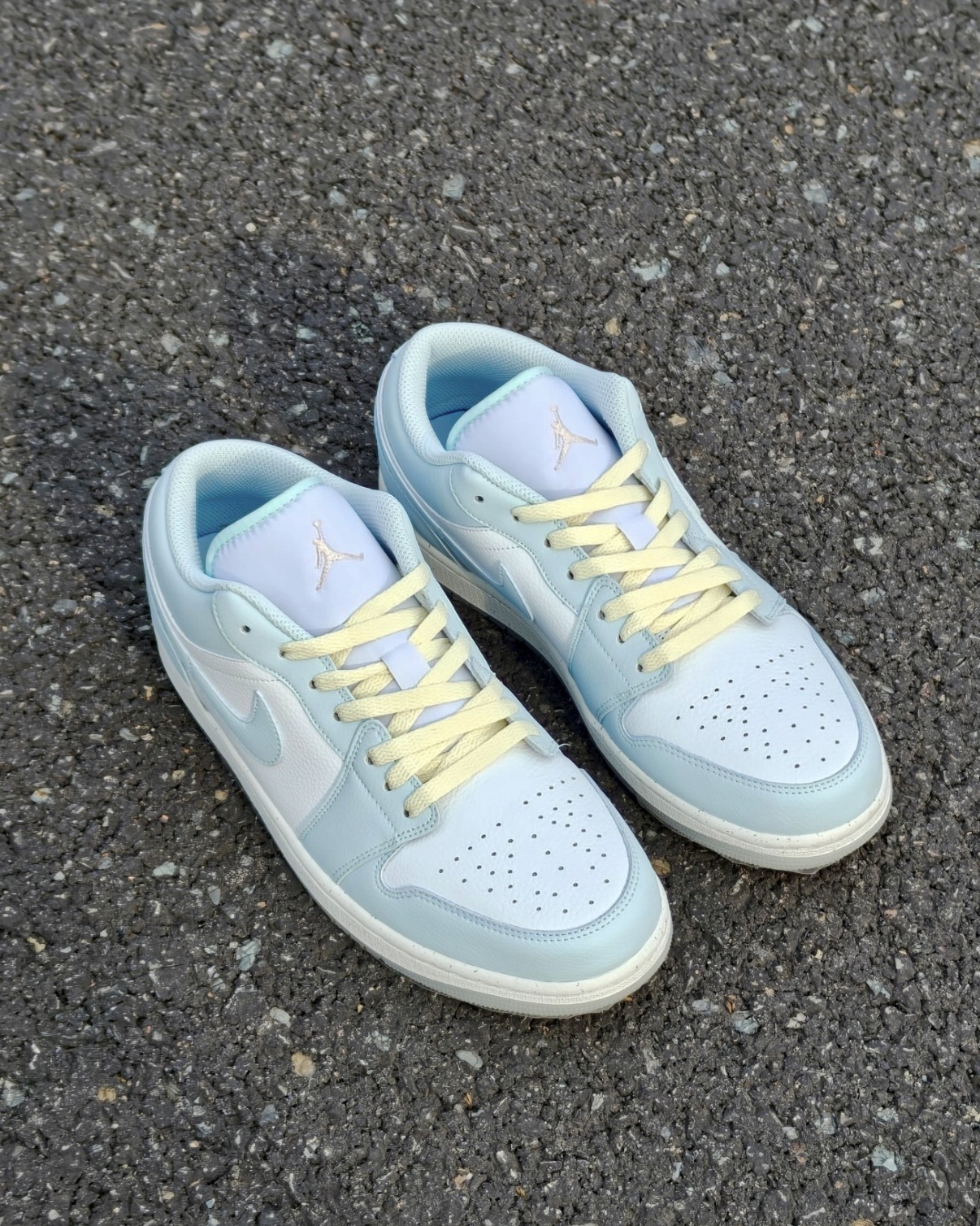 NIKE AIR JORDAN 1 LOW SE 冰川藍白 AJ1 皮革 復古 休閒鞋 男鞋