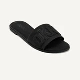 [S] DKNY BLACK WILLOW FLAT SLIDE, K1500528-BLACK (SD1633)