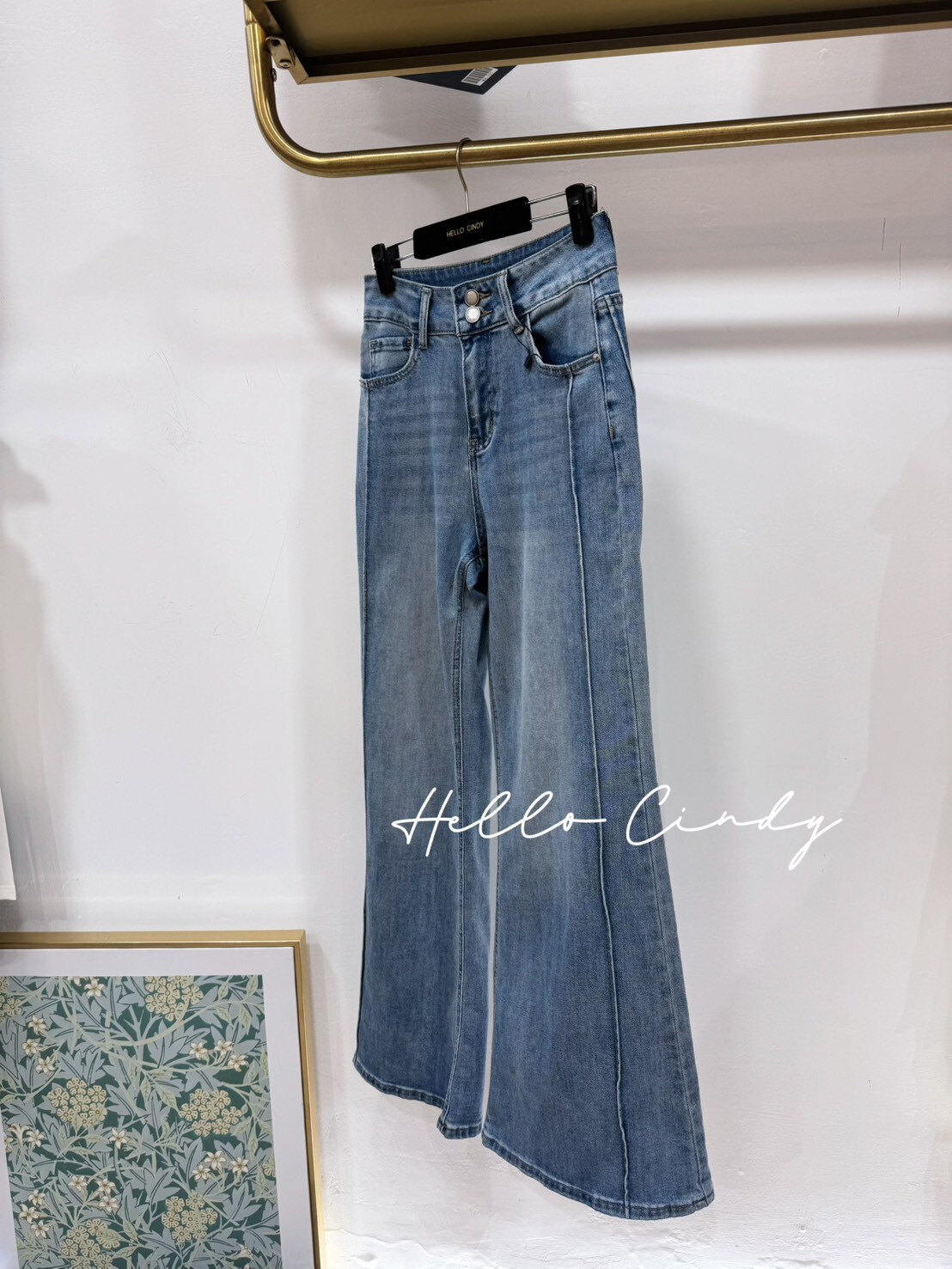 B02025 超顯瘦側車線牛仔褲