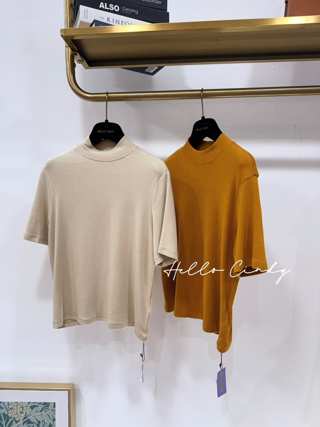 B02021 Cindy自留~質感很好的簡約小立領彈性棉上衣