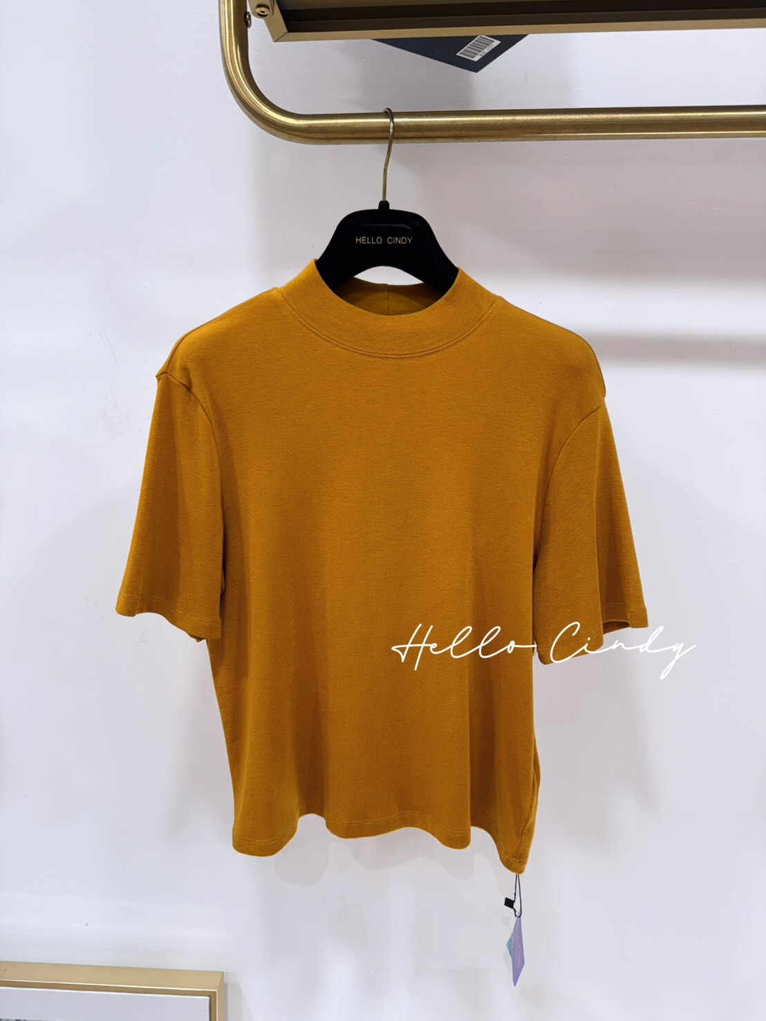 B02021 Cindy自留~質感很好的簡約小立領彈性棉上衣