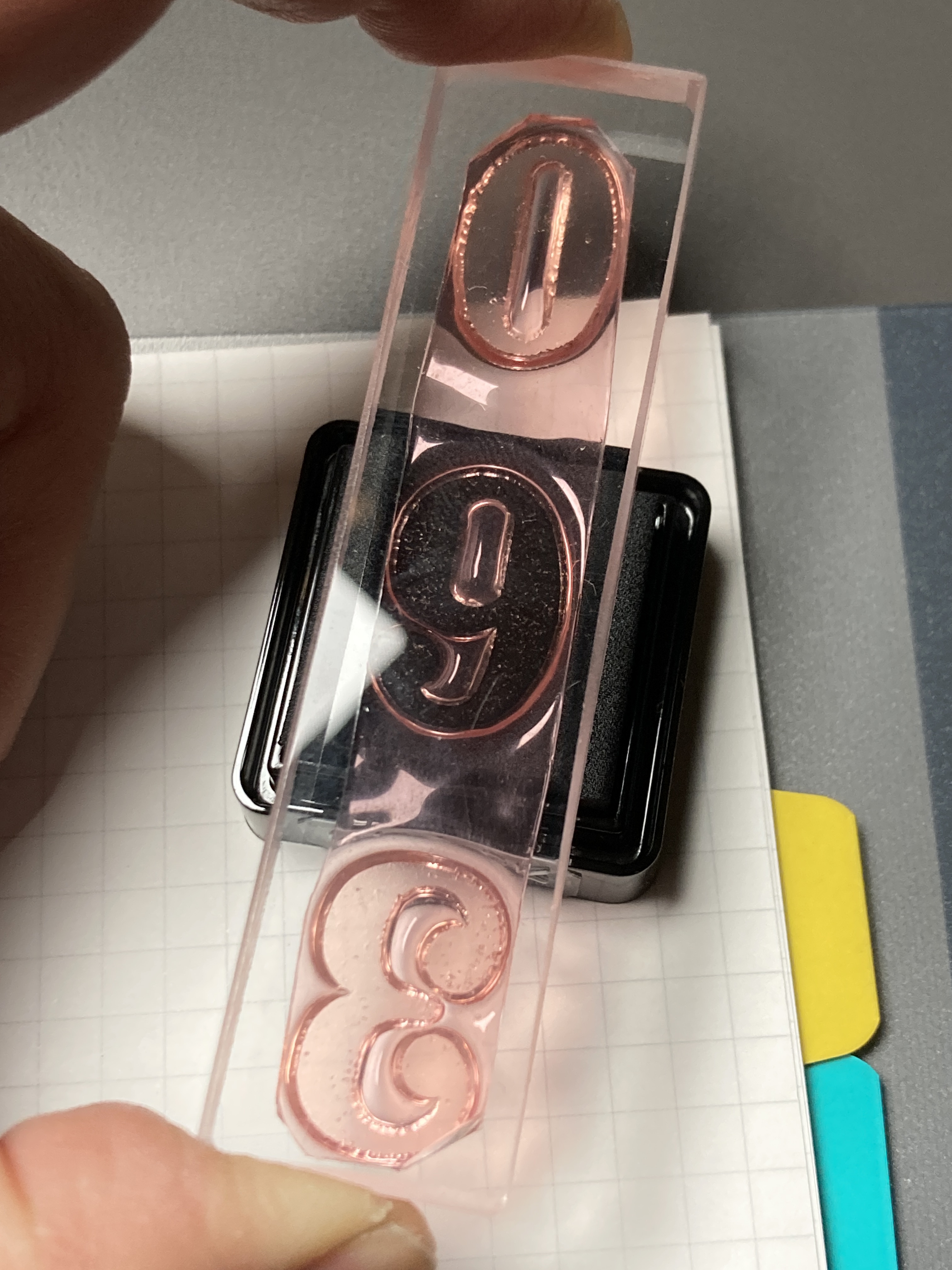 存在感很強的數字棒 膠版印章 /一分之一工作室/臺灣