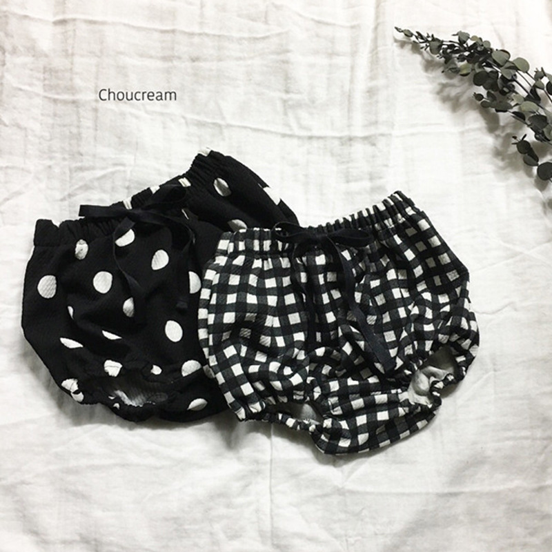 韓版點點格子麵包褲(90)