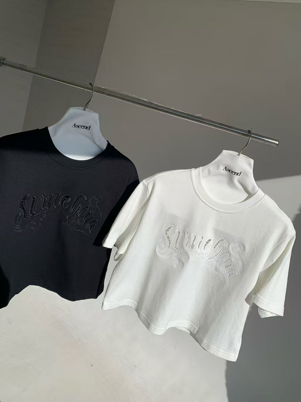 AC5510 字母刺繡短Tee *特價* (充值購物金不適用)