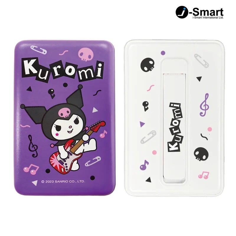SANRIO-10000mAh磁吸無線口袋行動電源-碎花系列-KUROMI