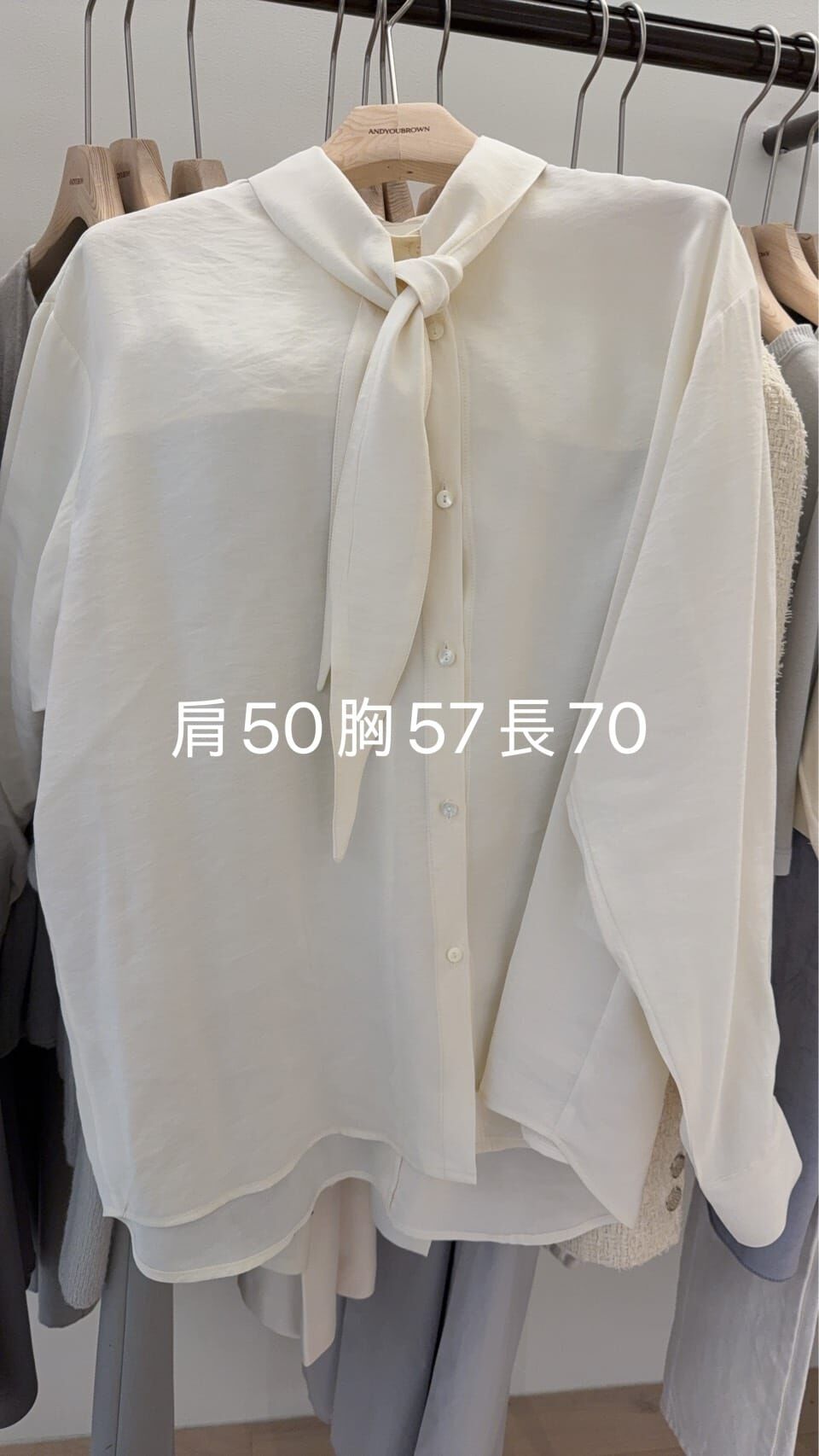 AY5520 領巾壓褶袖恤衫 *特價* (充值購物金不適用)