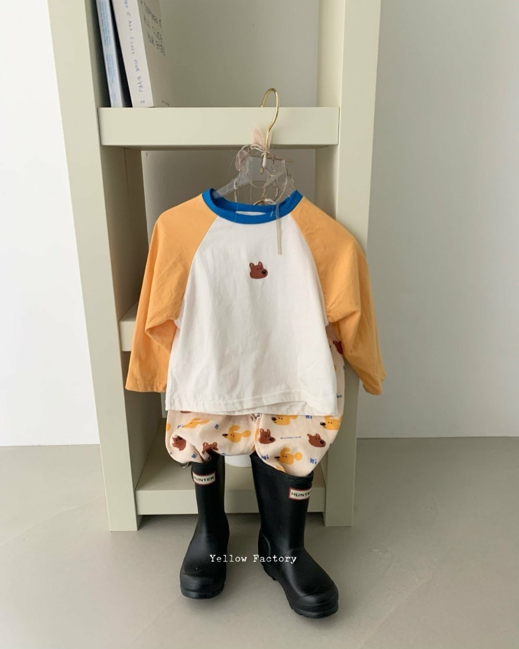 正韓春yellowfactory 棕色熊熊上衣