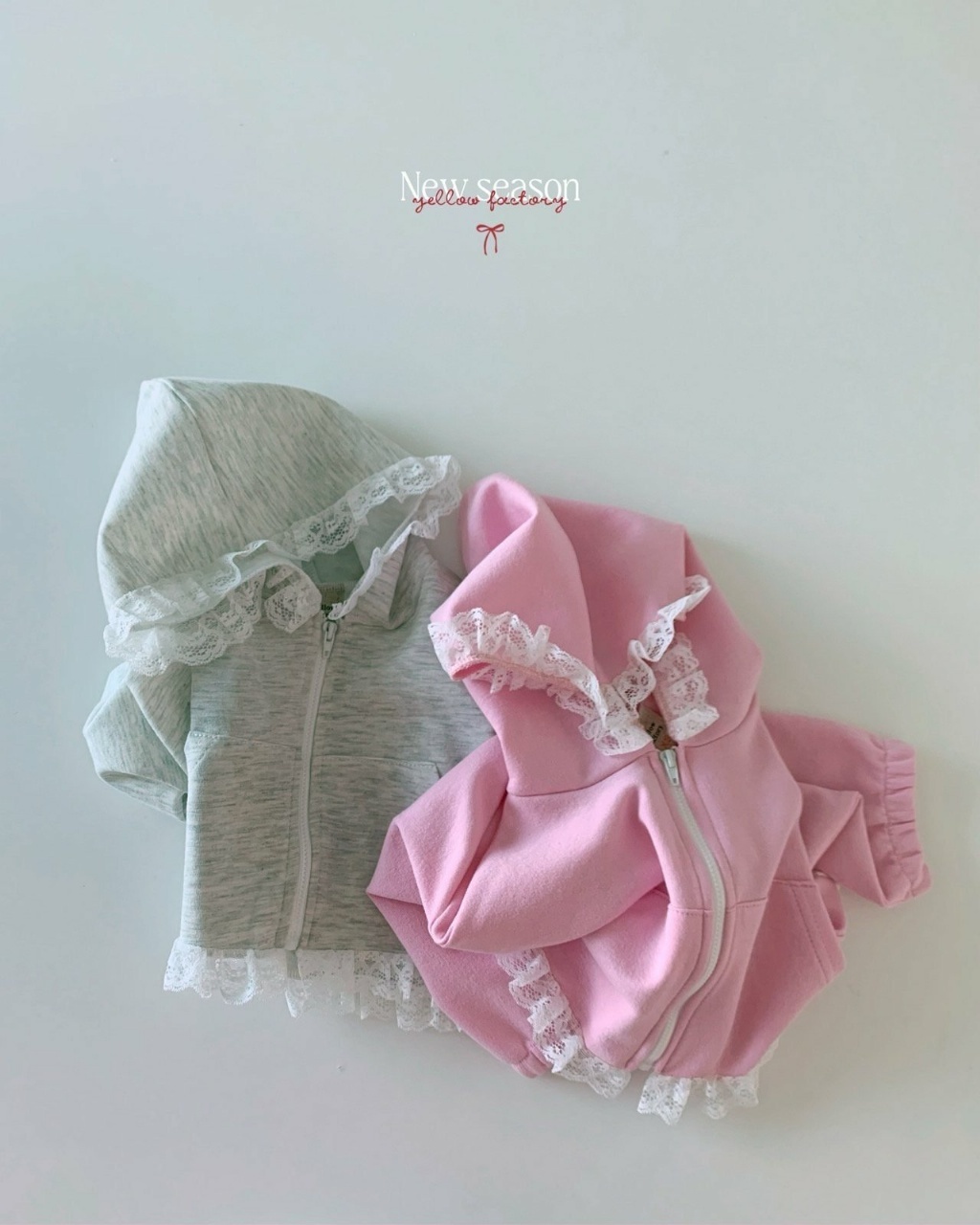 正韓春yellowfactory 蕾絲小帽棉外套