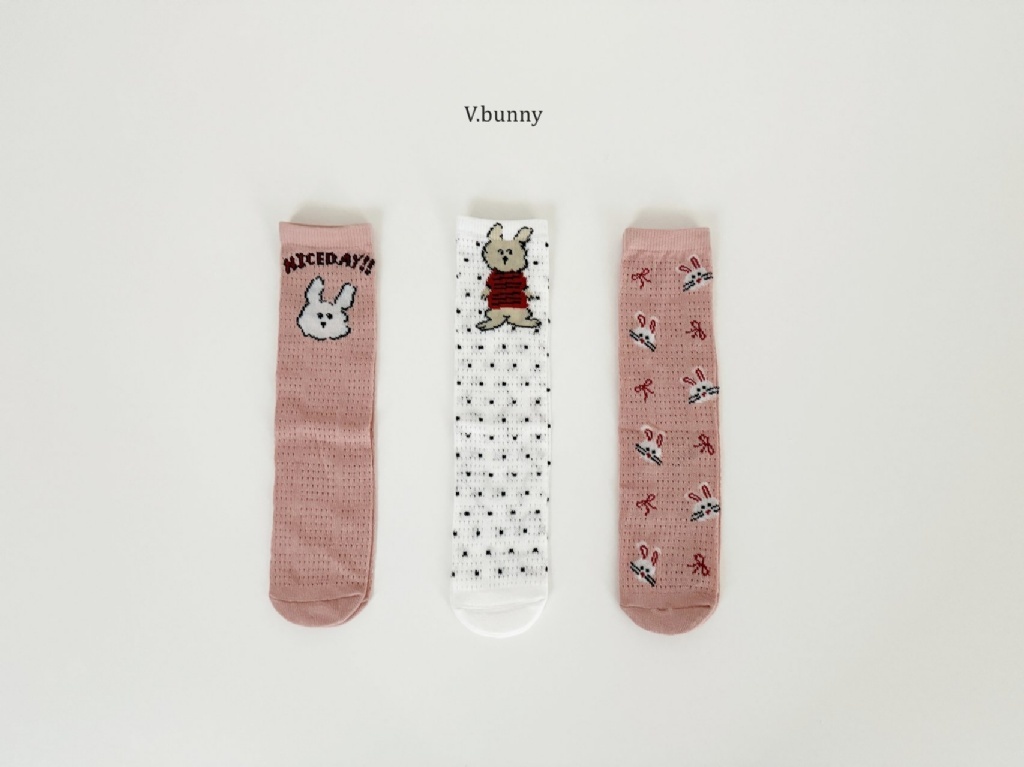 正韓春vbunny 點點兔兔襪子組