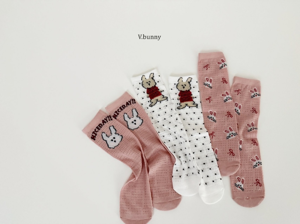 正韓春vbunny 點點兔兔襪子組