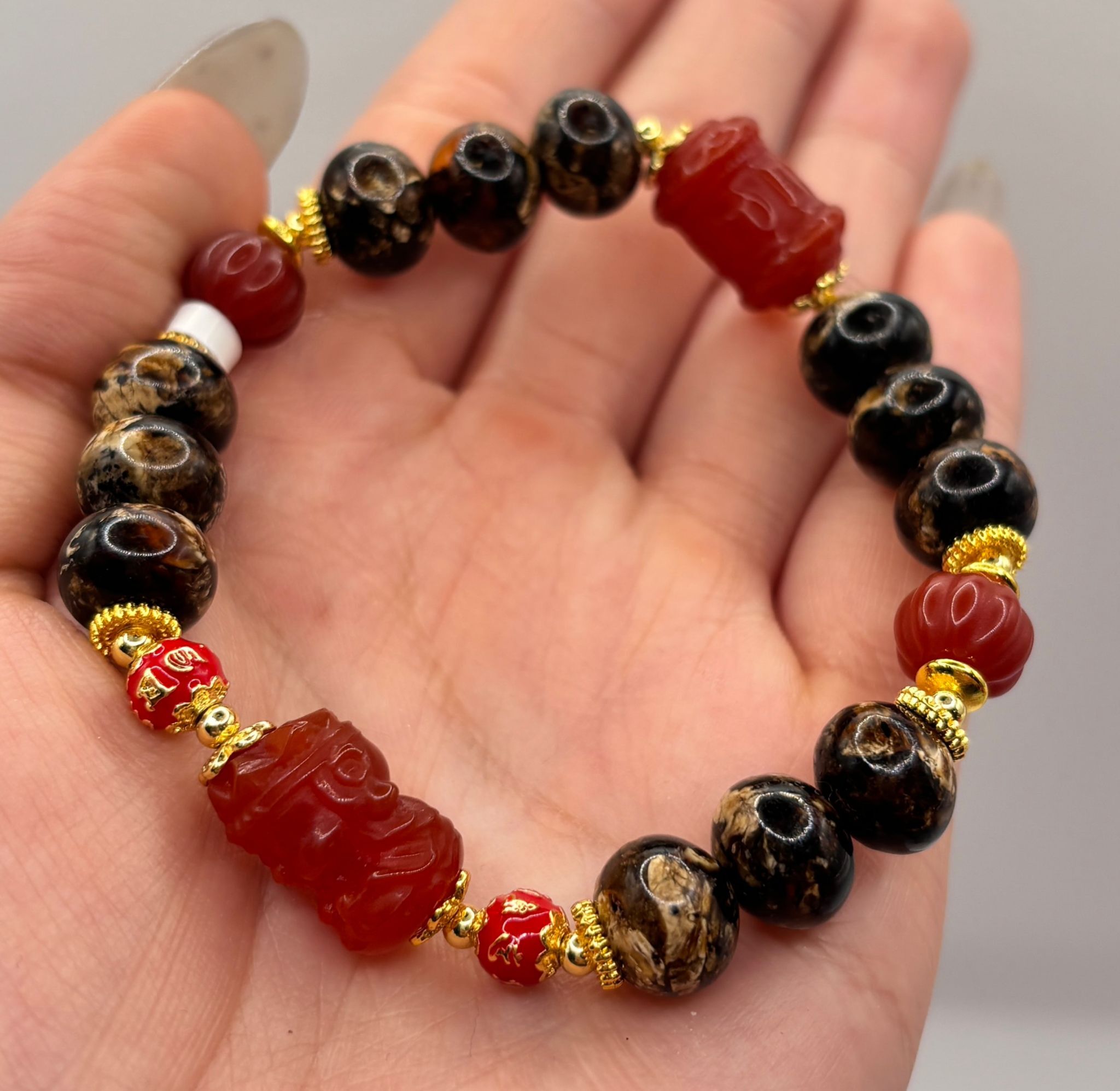 AB260204-L154-收藏級撫順干白琥珀手串（消業障）-(需留中文全名，已包紫袍大師開光，4月頭到貨，只限尖沙咀門店自取）