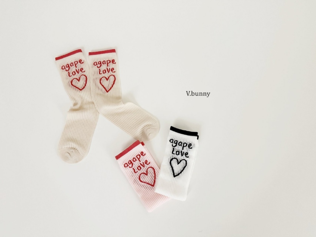 正韓春vbunny三色愛心襪子組