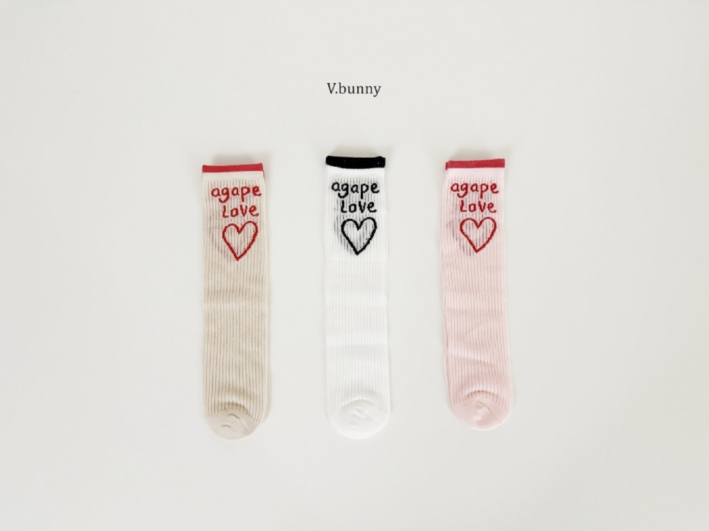 正韓春vbunny三色愛心襪子組