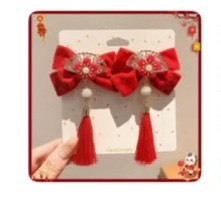 蝴蝶結珍珠髮夾