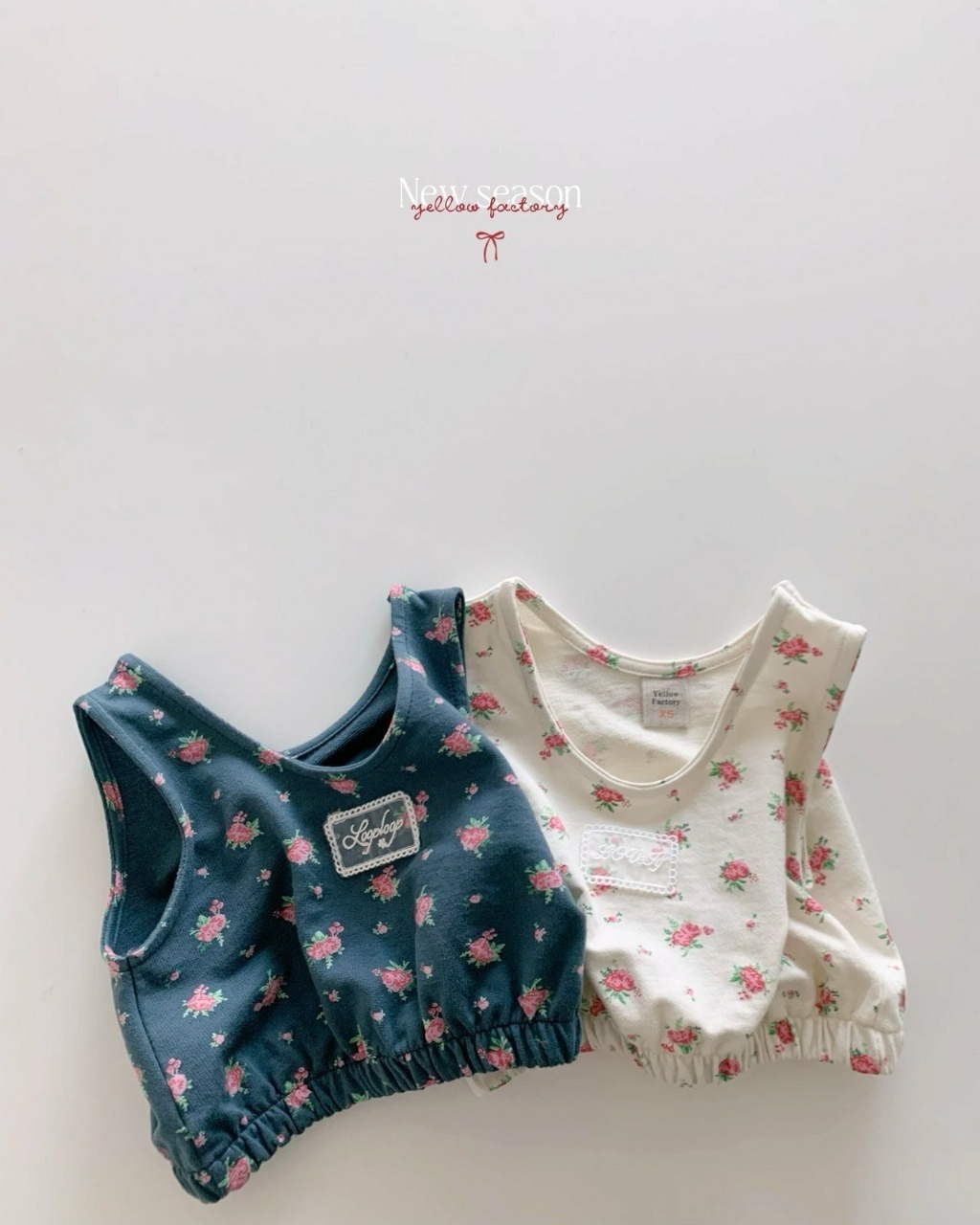 正韓春yellowfactory 花花蕾絲小標搭配背心