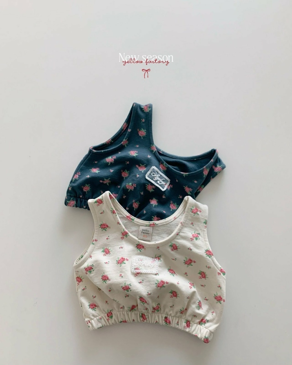 正韓春yellowfactory 花花蕾絲小標搭配背心