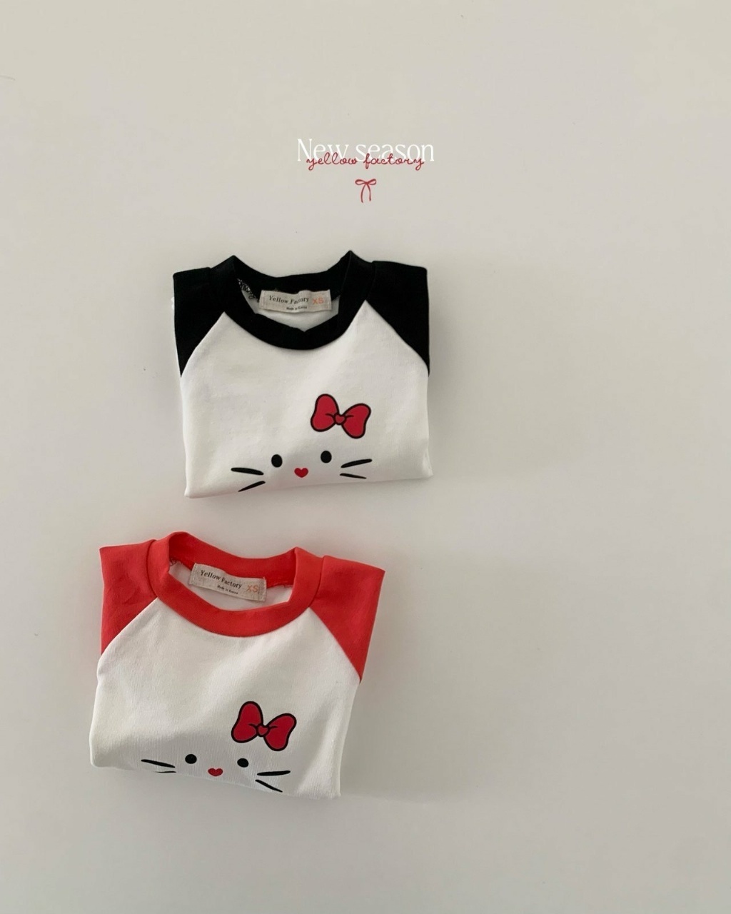 正韓春yellowfactory 拼袖小貓捲邊上衣