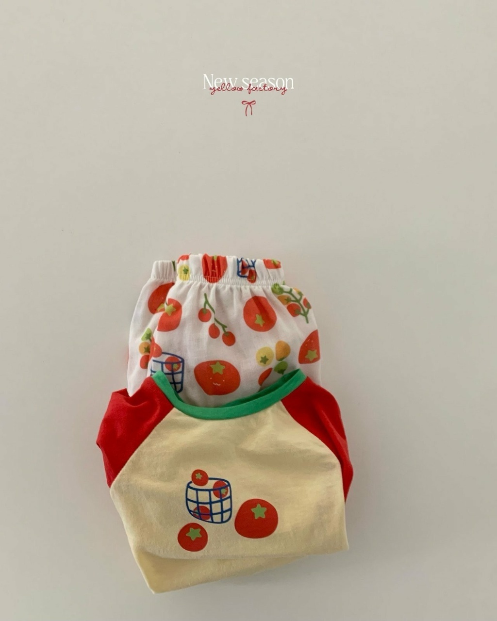 正韓春yellowfactory 星星番茄縮口褲