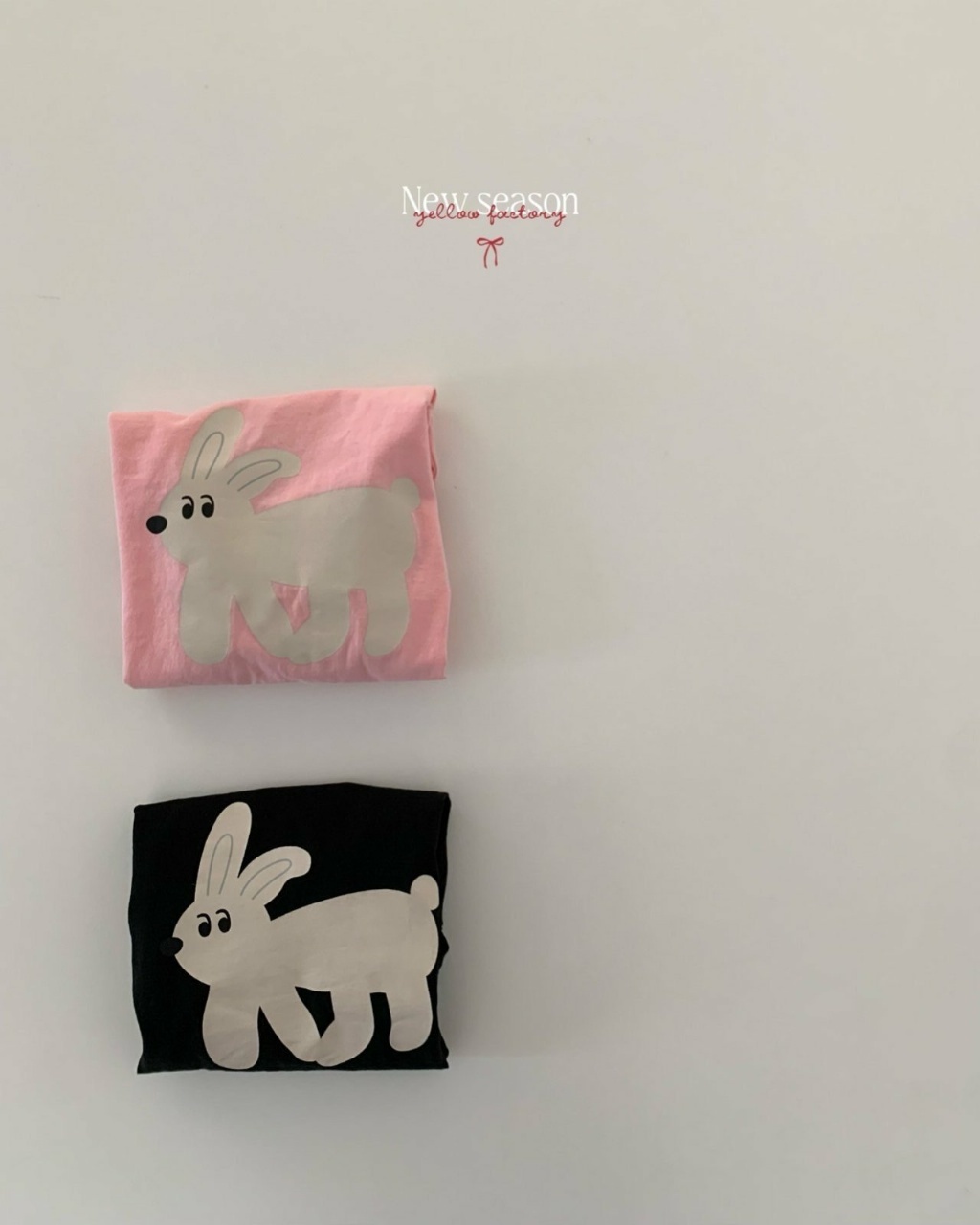 正韓春yellowfactory 兩色小白兔圓弧上衣