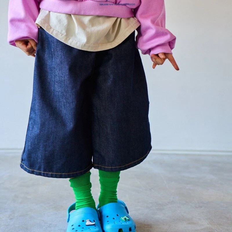 90-160 BN 百慕達牛仔及膝褲