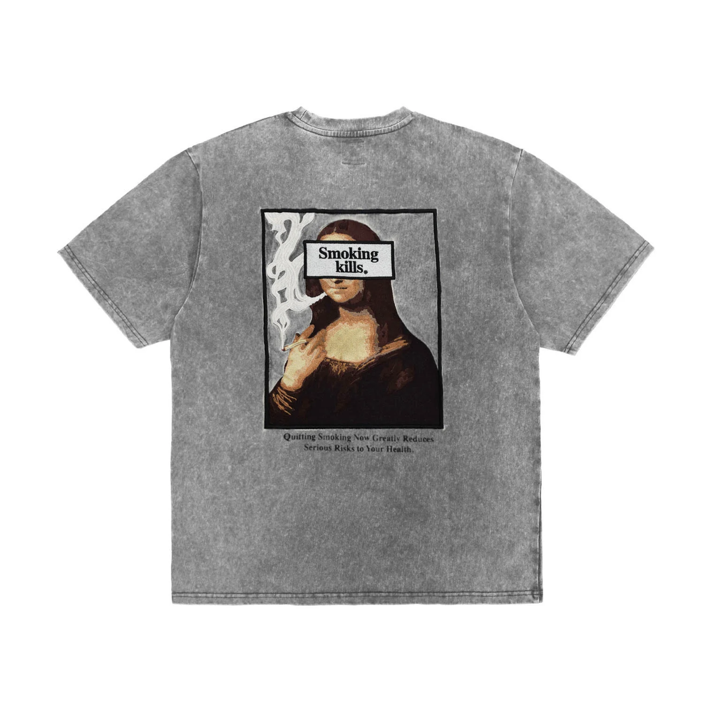 【#FR2】0207熱門發售Acid Wash Smoking kills Embroidery Art T-shirt