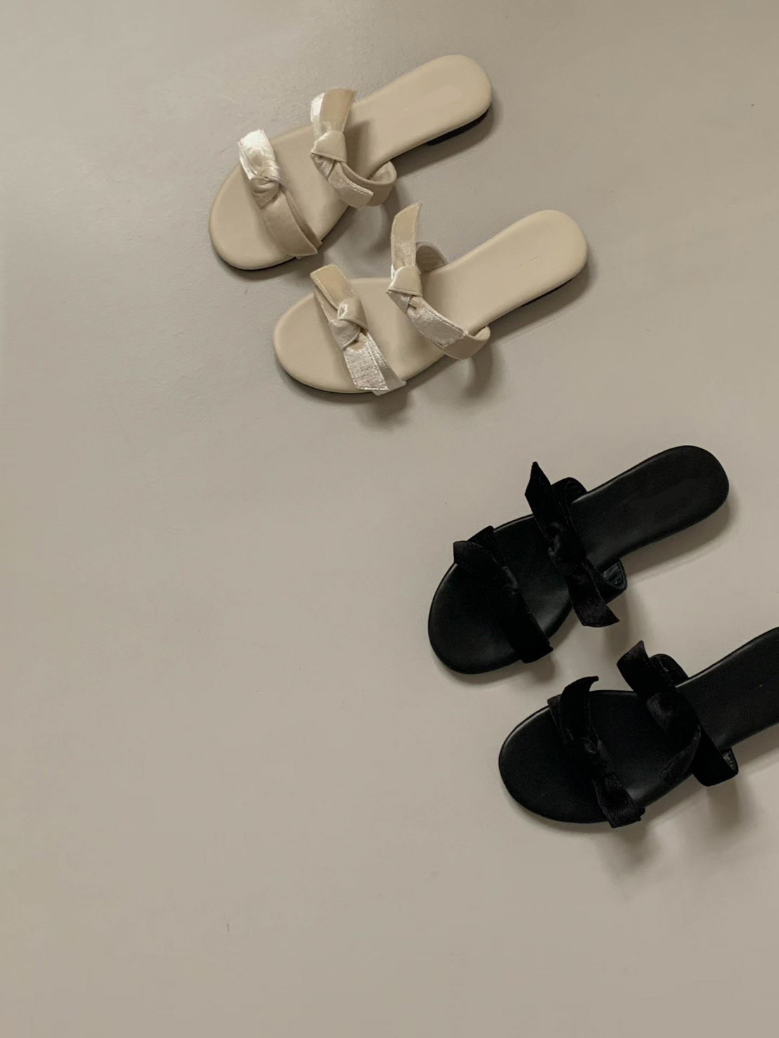 雙蝴蝶結造型平底拖鞋涼鞋 / 2色