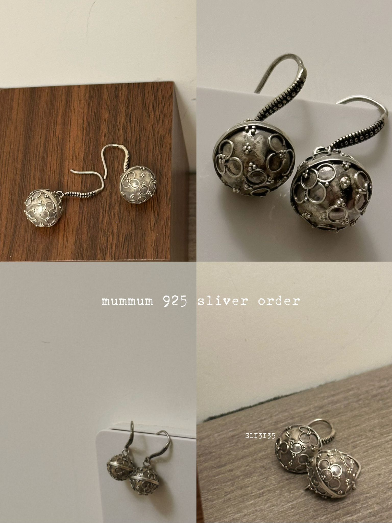 SL13135/減價限定925系列/古銀耳環