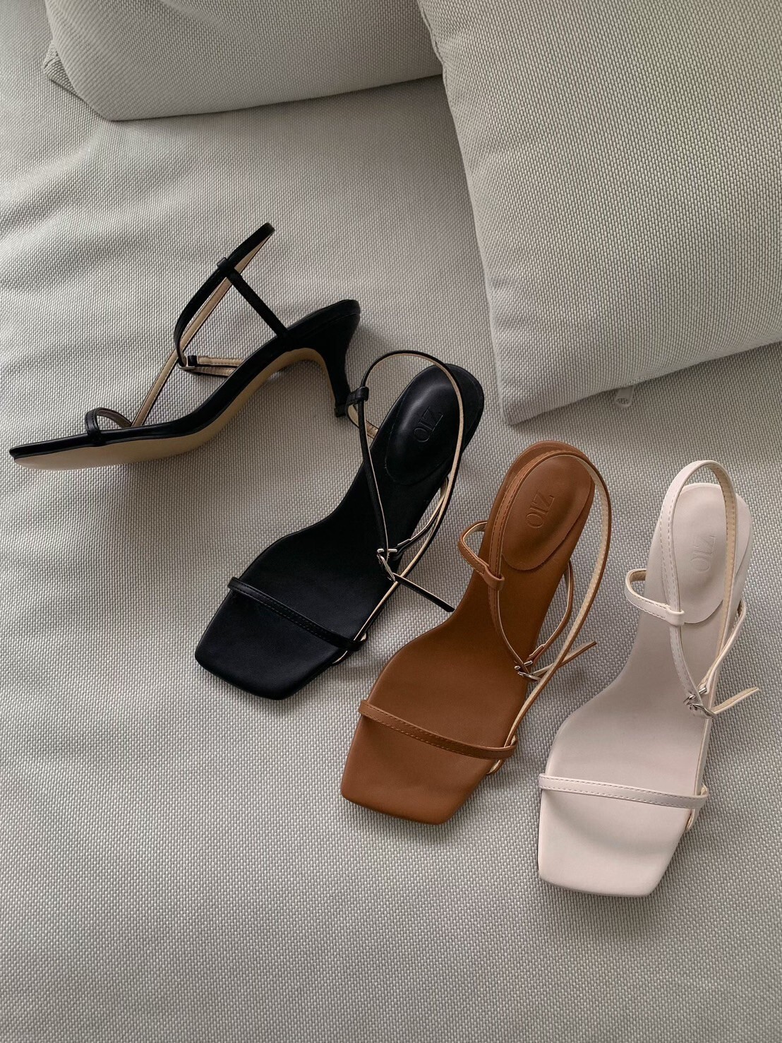 雙線細帶氣質感高跟涼鞋 / 3色