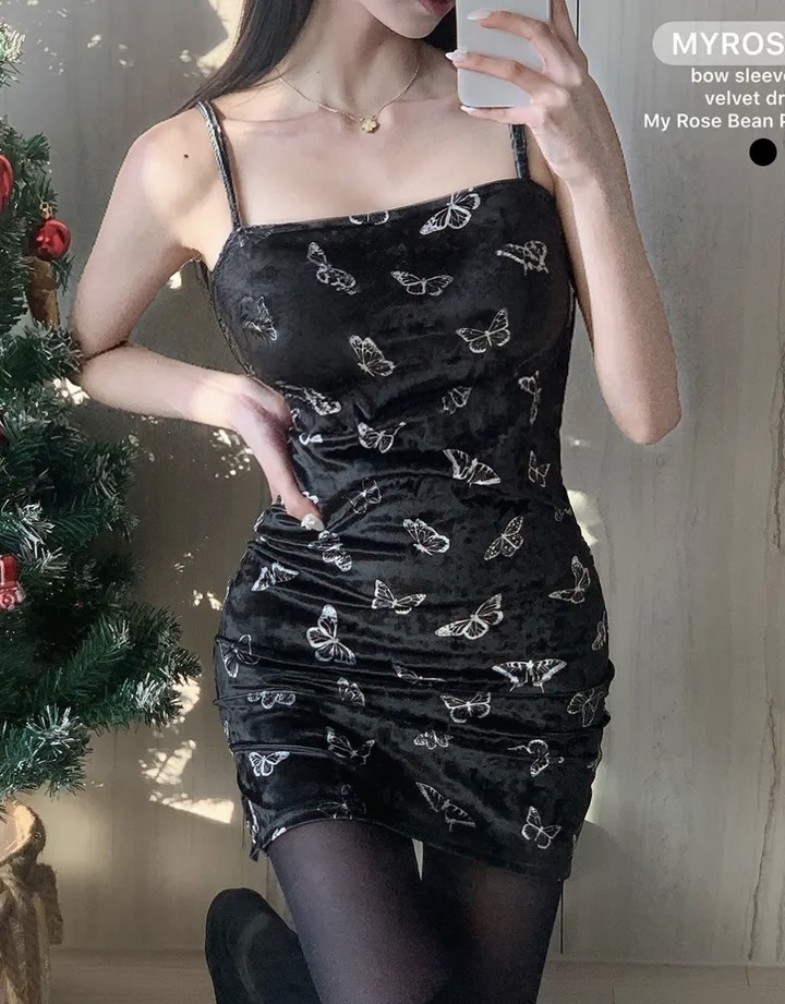 Velvet Butterfly One Piece