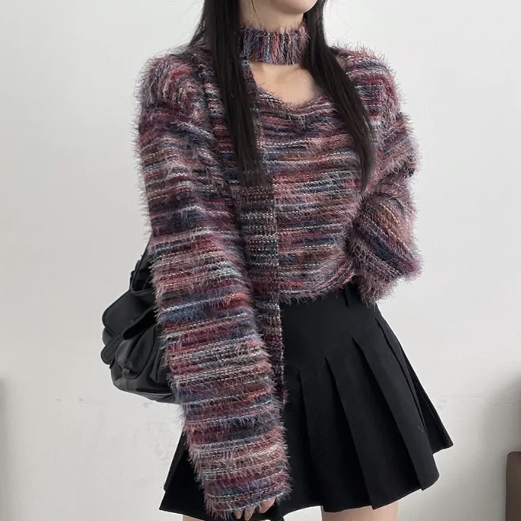 Bokashi Stripe Scarf Set